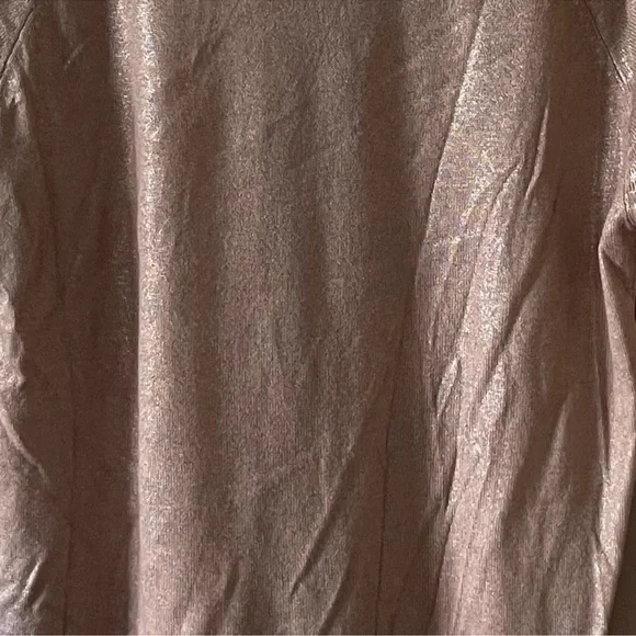 Zara Iridescent Dusty Pink Long-Sleeve Knit Top - Picture 4 of 4